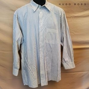 Hugo Boss Plaid Long Sleeve Shirt Medium 100% cotton Gently worn